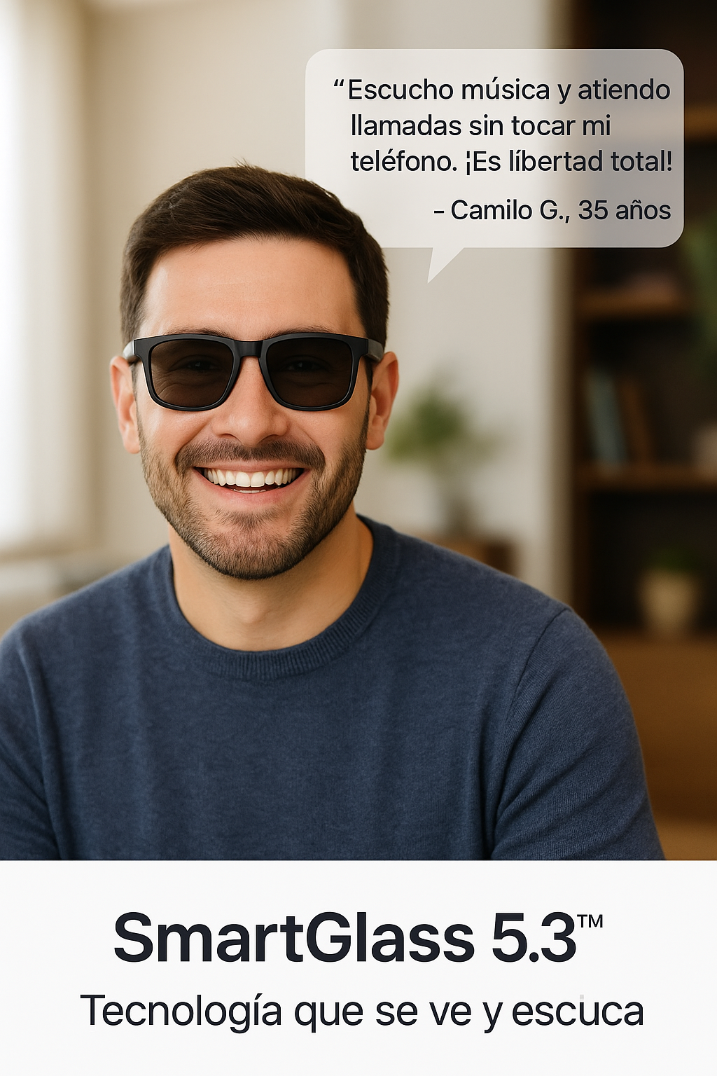 🕶️ SmartGlass 5.3™ – Gafas Inteligentes con Audio Inalámbrico