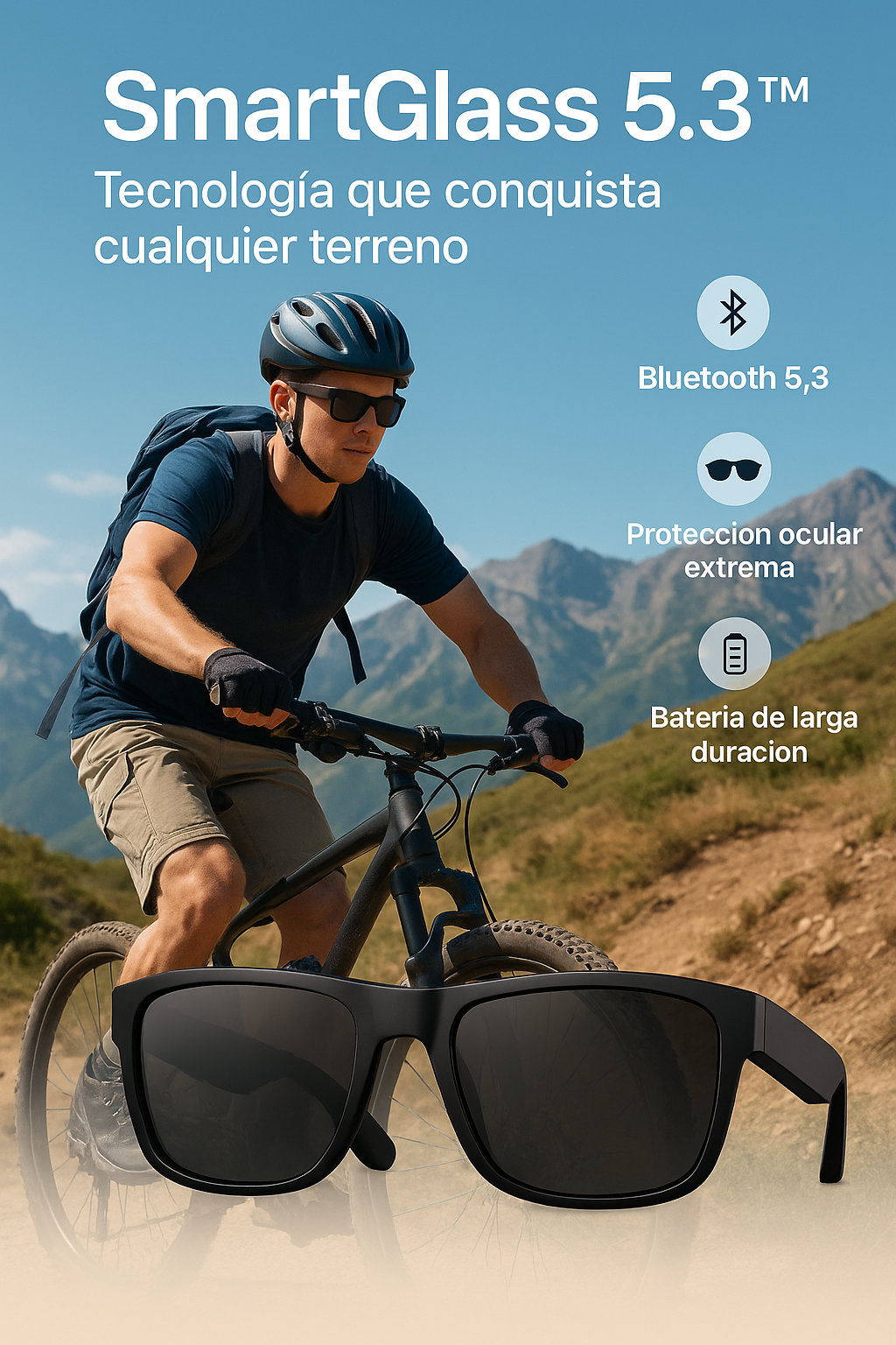 🕶️ SmartGlass 5.3™ – Gafas Inteligentes con Audio Inalámbrico